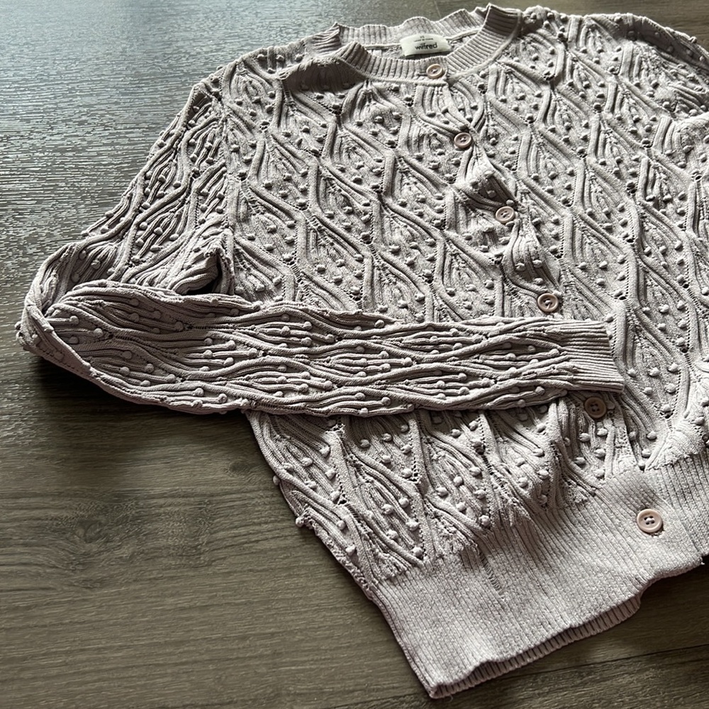 Wilfred Blush Pink Knit Button-Front Cardigan